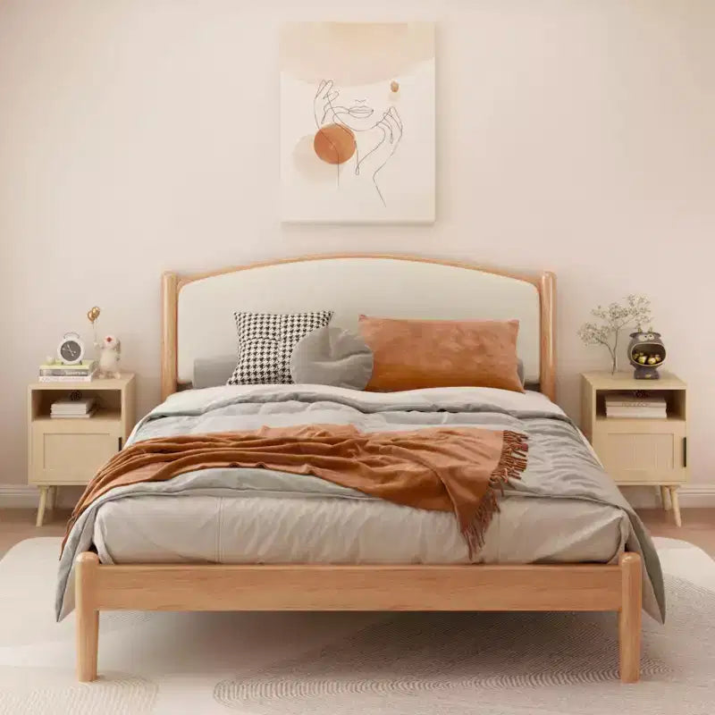Comodino in Rattan con Ripiano Aperto, Estetica Moderna e Naturale