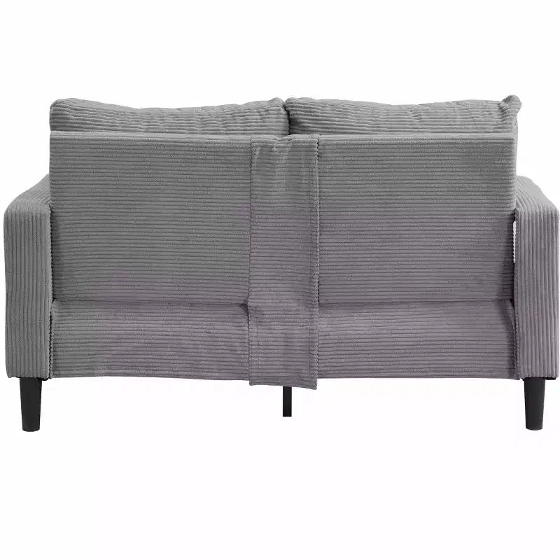 Divanetto imbottito moderno, Struttura in legno, Grigio chiaro