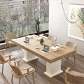 Famapy Multi - Scene Wooden Table Dining/Office Table Desk: Dual - Column Design, Spacious Surface  Perfect for Office & Dining