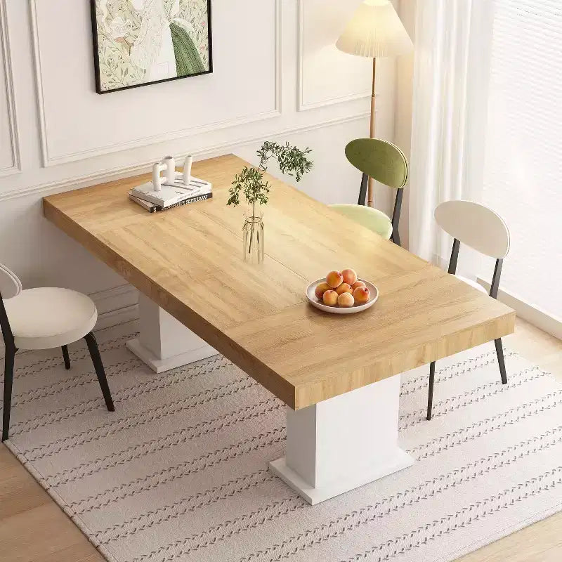Scrivania da Pranzo e Ufficio a Due Colonne, Ampia Superficie, Design Moderno