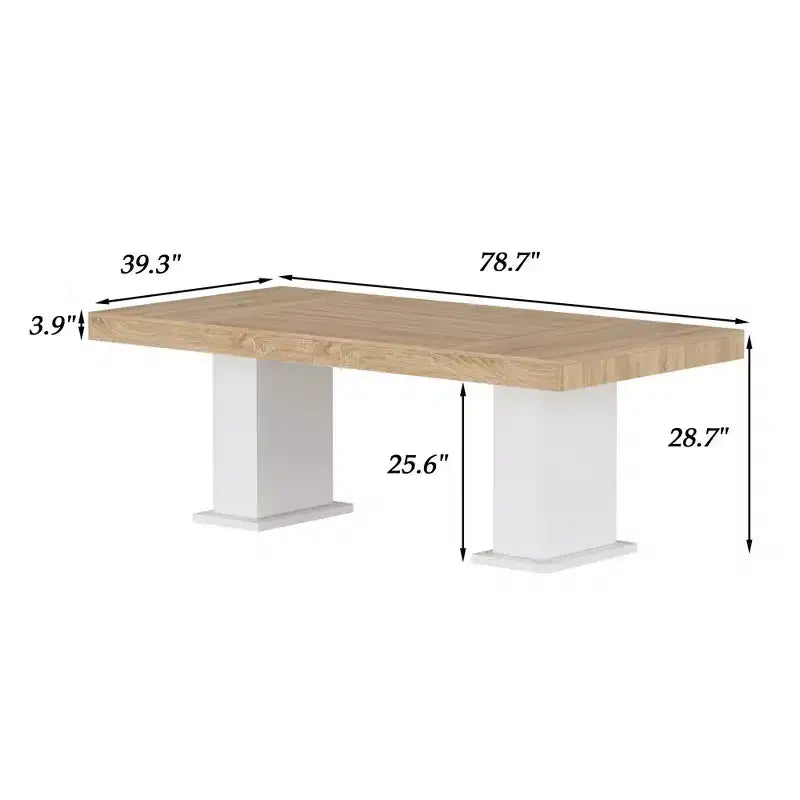 Scrivania da Pranzo e Ufficio a Due Colonne, Ampia Superficie, Design Moderno