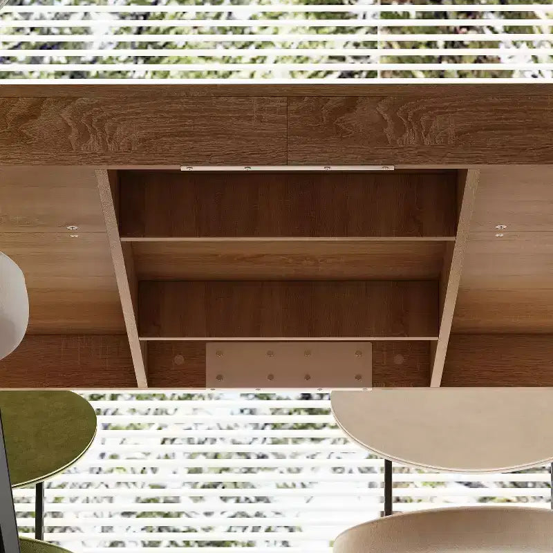 Scrivania da Pranzo e Ufficio a Due Colonne, Ampia Superficie, Design Moderno
