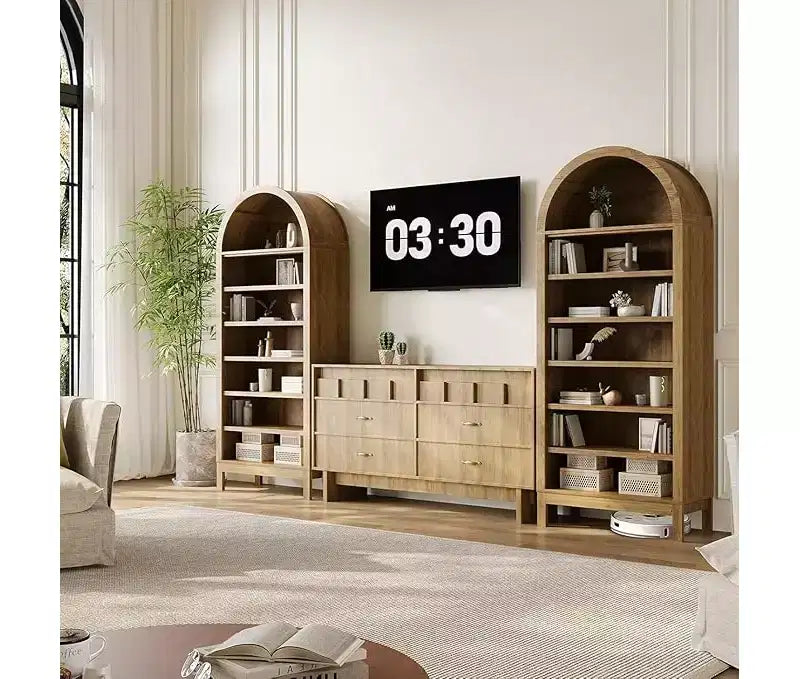 Mobile scarpiera ad arco alto 180 cm per ingresso, organizer per scarpe in legno a 7 ripiani con mensole regolabili, mobile espositivo moderno per corridoio e camera da letto