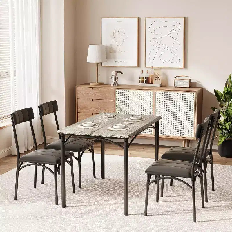 Sedia da Pranzo Industriale, Angolo Colazione, Sedie da Pranzo Ergonomiche Addensate, Mobile con Struttura in Legno per Appartamento