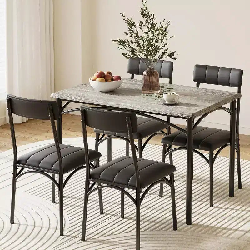 Sedia da Pranzo Industriale, Angolo Colazione, Sedie da Pranzo Ergonomiche Addensate, Mobile con Struttura in Legno per Appartamento