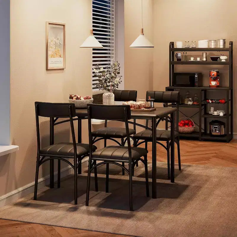 Sedia da Pranzo Industriale, Angolo Colazione, Sedie da Pranzo Ergonomiche Addensate, Mobile con Struttura in Legno per Appartamento