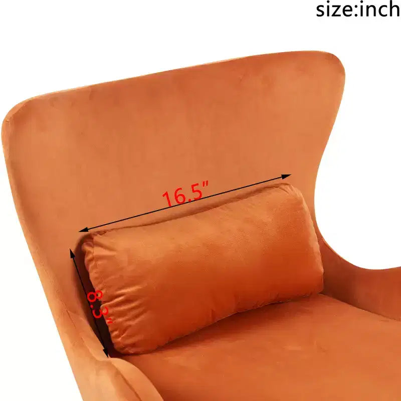 Poltrona Accent in Velluto con Spazio Pet-Friendly, Sedia a Sdraio 2-in-1