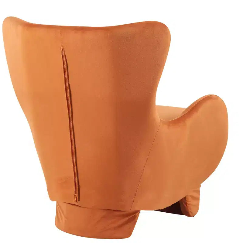 Poltrona Accent in Velluto con Spazio Pet-Friendly, Sedia a Sdraio 2-in-1