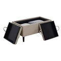 HomeStock Comfort Magnolia Storage Ottoman with Trays