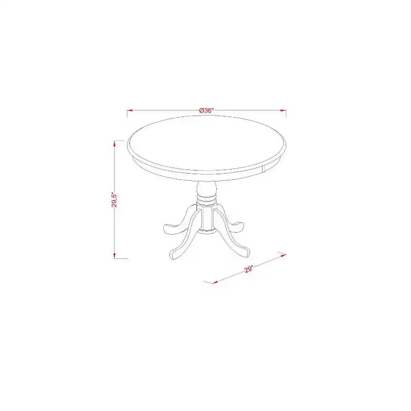 Tavolo da pranzo con piano in legno massello finitura rovere naturale, 5 pezzi con 4 sedie