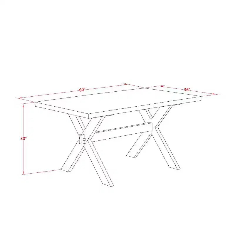 Tavolo da pranzo spazzolato bianco lino con 4 sedie, legno massello