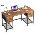 MAYEERTY Computer Desk 4 Drawers Mesh Shelves Home Office Desk