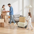 Carrello Pieghevole 227 kg, Carrello Portabagagli Richiudibile con 6 Ruote