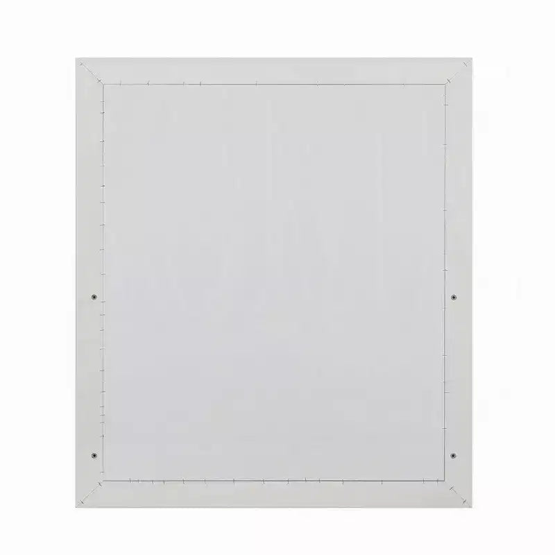 Specchio Accent da Comodino, Cornice Quadrata in Legno, Rosa Lucido 34x39