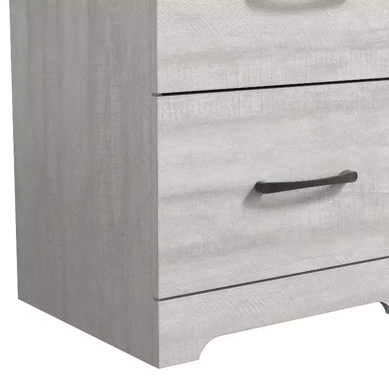 Comodino a 2 cassetti con spazio contenitore, 47,5 cm L x 39,9 cm P x 60,2 cm H