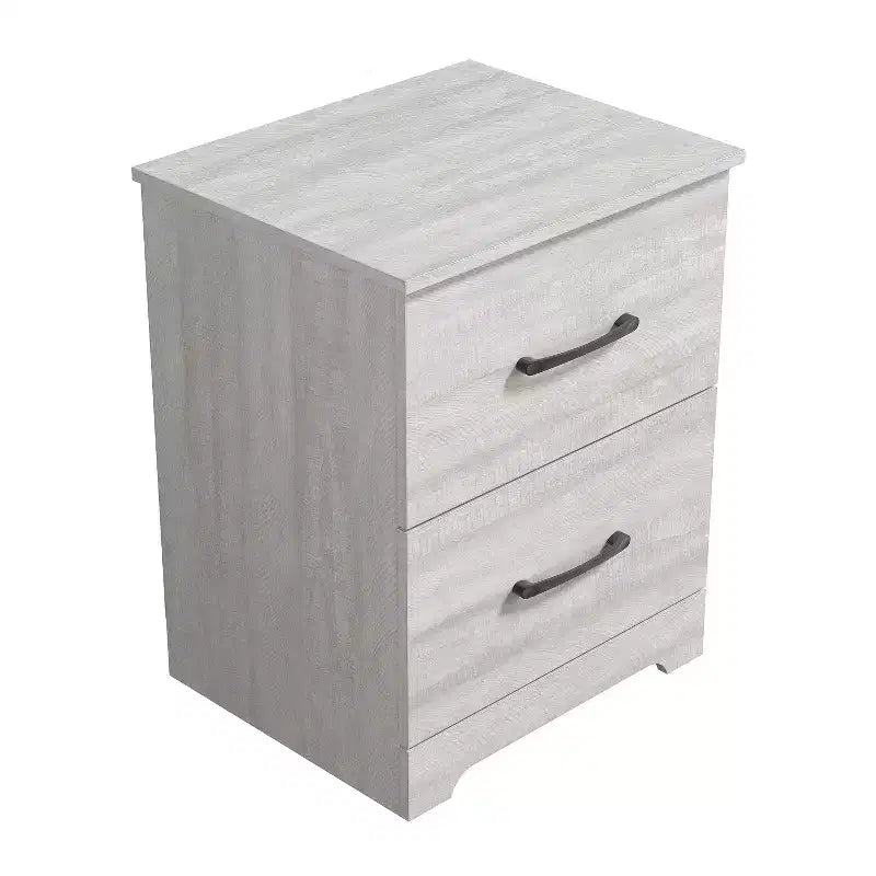 Comodino a 2 cassetti con spazio contenitore, 47,5 cm L x 39,9 cm P x 60,2 cm H