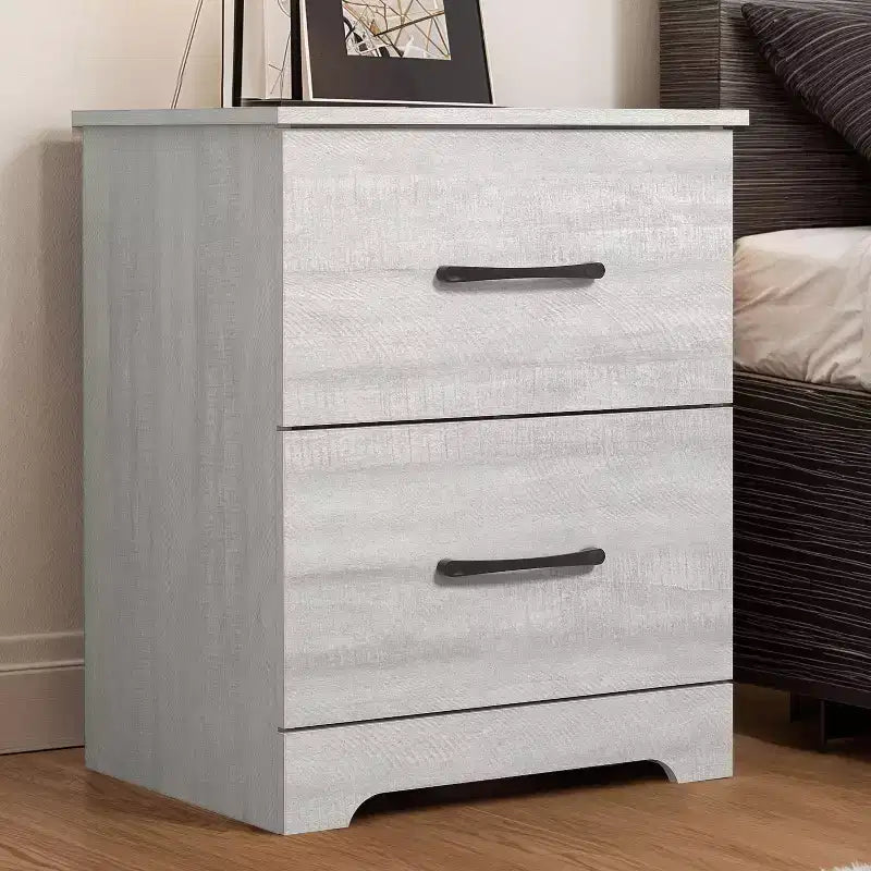 Comodino a 2 cassetti con spazio contenitore, 47,5 cm L x 39,9 cm P x 60,2 cm H