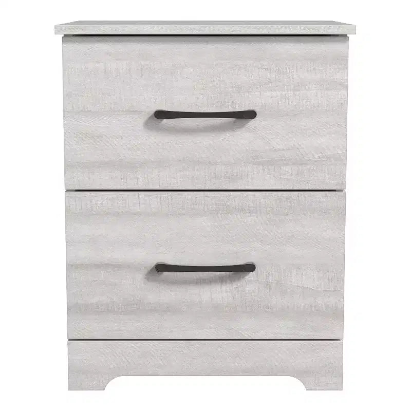 Comodino a 2 cassetti con spazio contenitore, 47,5 cm L x 39,9 cm P x 60,2 cm H
