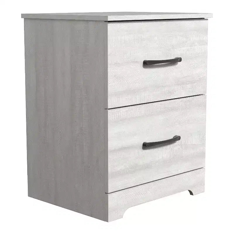Comodino a 2 cassetti con spazio contenitore, 47,5 cm L x 39,9 cm P x 60,2 cm H