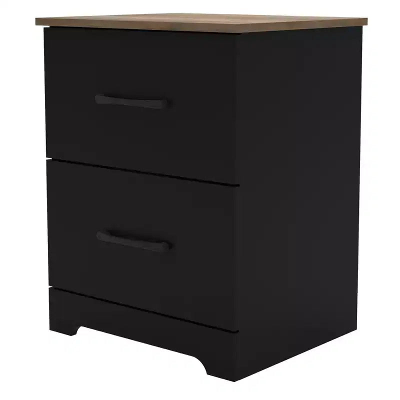 Comodino a 2 cassetti con spazio contenitore, 47,5 cm L x 39,9 cm P x 60,2 cm H