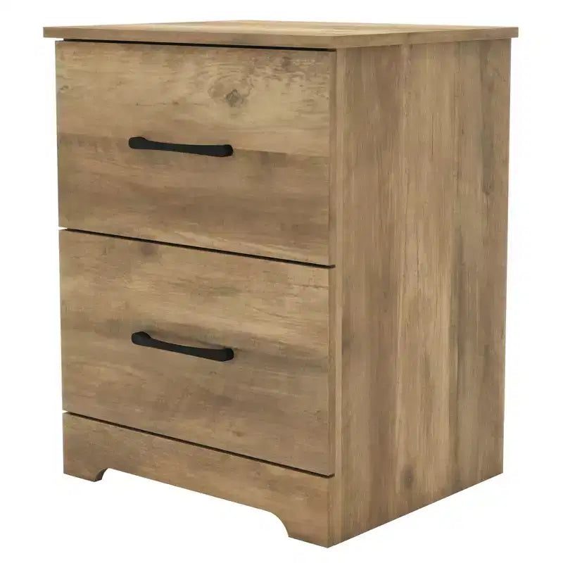 Comodino a 2 cassetti con spazio contenitore, 47,5 cm L x 39,9 cm P x 60,2 cm H