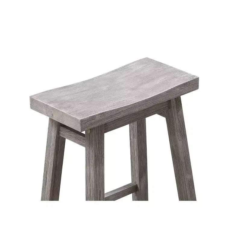 Sgabello da banco senza schienale da 24", sedile a sella, in legno massello di acacia