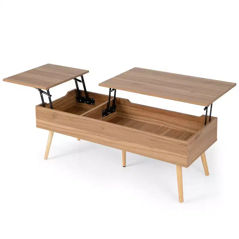Tavolino da salotto con piano sollevabile da 47" e vani nascosti