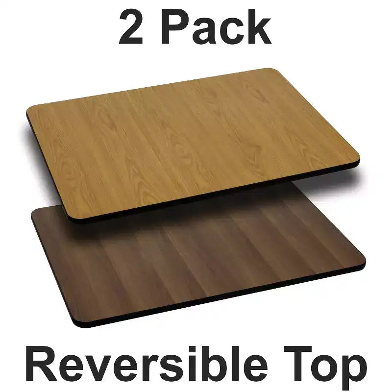 Piano tavolo laminato reversibile 61 x 107 cm per ristoranti e uso commerciale
