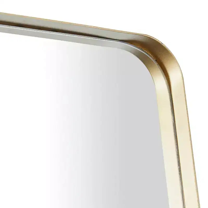 Specchio da parete rettangolare in metallo con cornice sottile, stile moderno