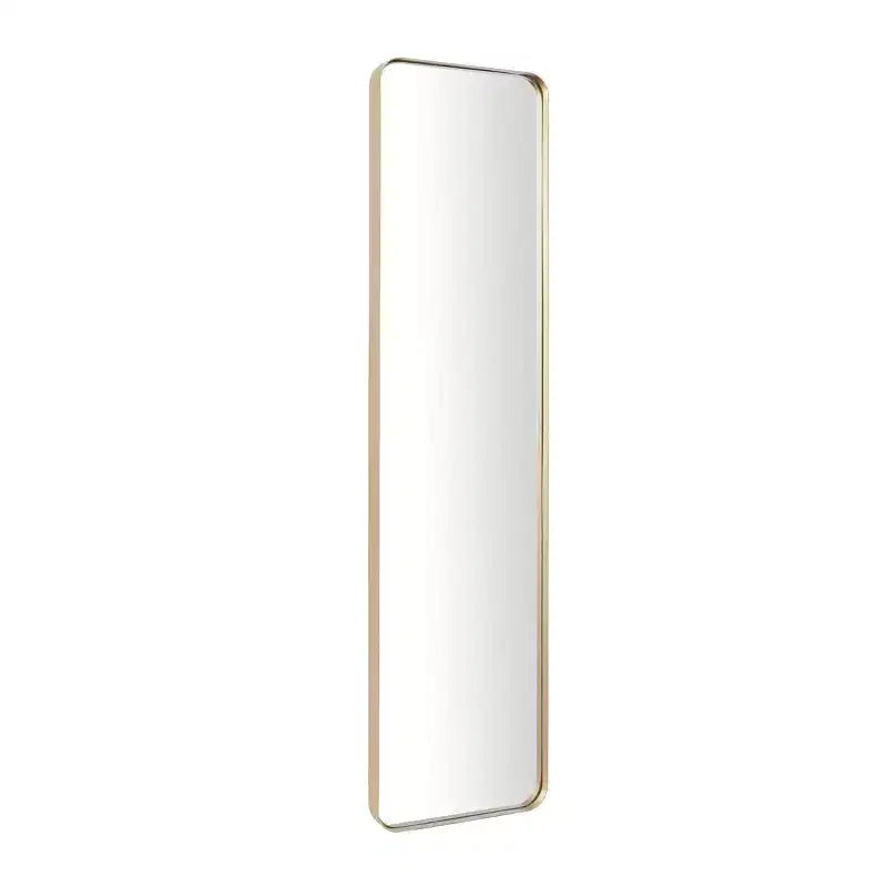 Specchio da parete rettangolare in metallo con cornice sottile, stile moderno