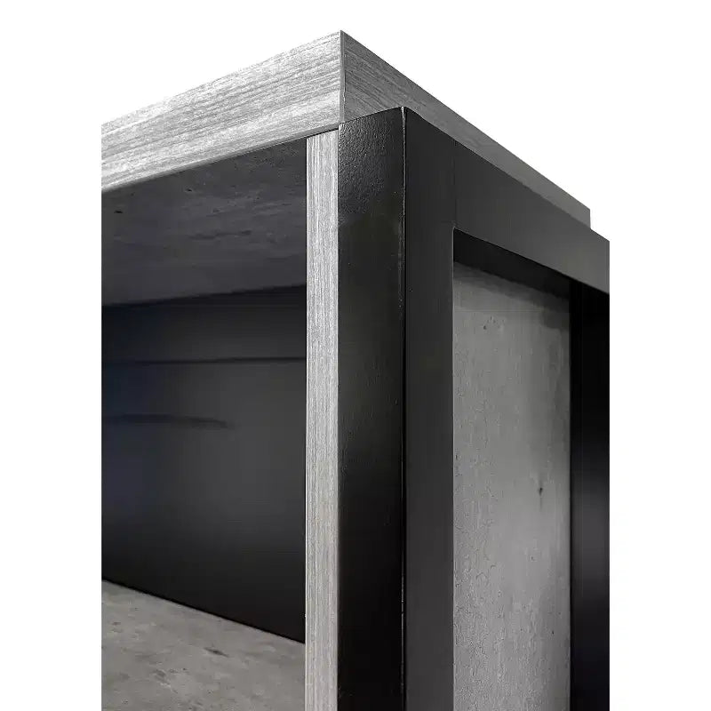 Libreria Moderna in Laminato Effetto Legno con Ante, Alta 198 cm