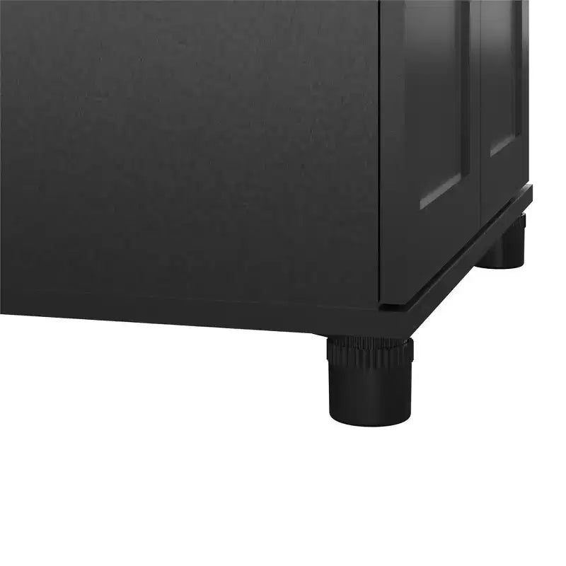Armadietto contenitore con cornice, con cassetto, 4 ante, ripiani regolabili